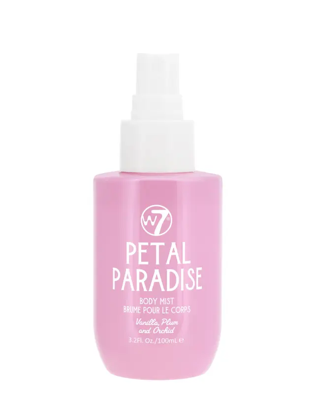 W7 Cosmetics Petal Paradise Body Mist 100ml, Σπρέυ Σώματος με Άρωμα Βανίλια, Δαμάσκηνο και Ορχιδέα 100ml 2