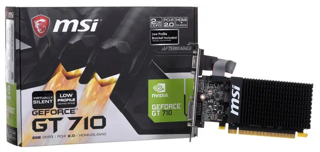 MSI Κάρτα Γραφικών GT 710 2GB DDR3 GT 710 2GD3H LP (V809-2000R)