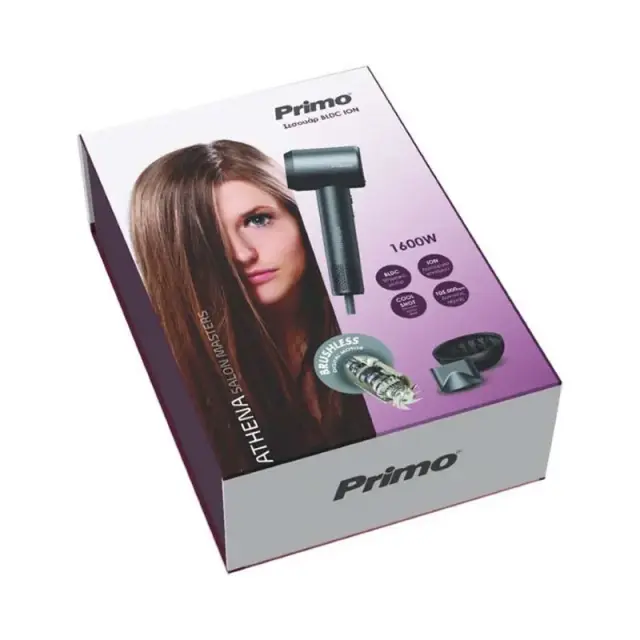 Primo PRHD-40503 Πιστολάκι Μαλλιών Ionic 1600W 2