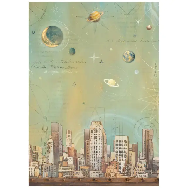 Ριζόχαρτο ντεκουπάζ Stamperia 21x29cm A4, A new Beginning, Skyline