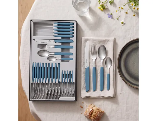 Σετ Μαχαιροπίρουνα Victorinox Swiss Modern - Blue - 24 τεμάχια 6.9096.11W2.24