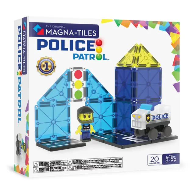 Magna-Tiles Μαγνητικά Πλακίδια Police Patrol 20 Κομμάτια (3+ ετών) 252020PO
