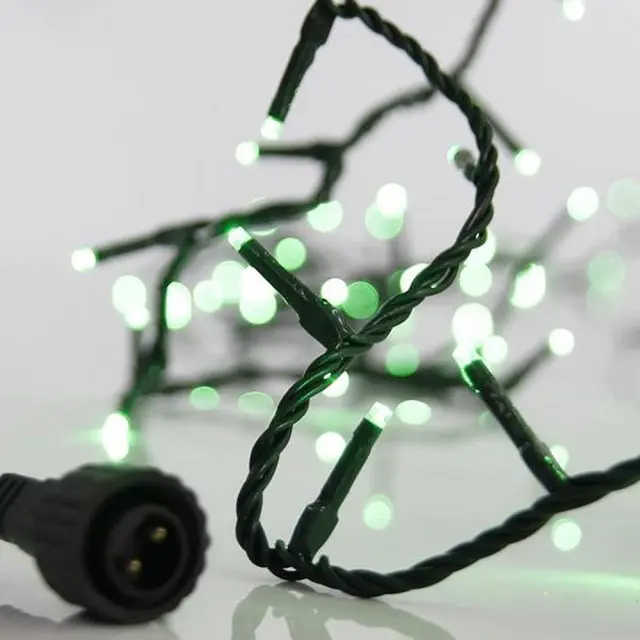 100 LED Επέκταση Ως 3 Με Μετασχηματιστή Προέκταση 300cm Πράσινο Καλώδιο Πράσινο Φως IP44