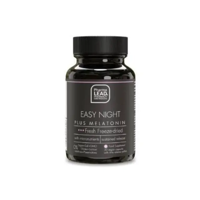 Pharmalead Easy Night Plus Melatonin Συμπλήρωμα για τον Ύπνο, 30 φυτικές κάψουλες