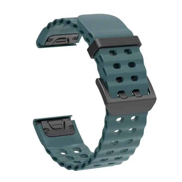 Λουράκι Σιλικόνης Ocean για Garmin Fenix 5/6/6 Pro/7/8/9 (47mm) – Rock Cyan OEM 3