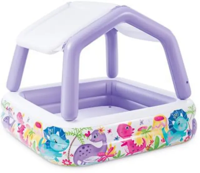 Intex Sun Shade Pool - Πισίνα Ενυδρείο Με Αποσπόμενη Ηλιοπροστασία - 157x157x122cm -2+Χρ.