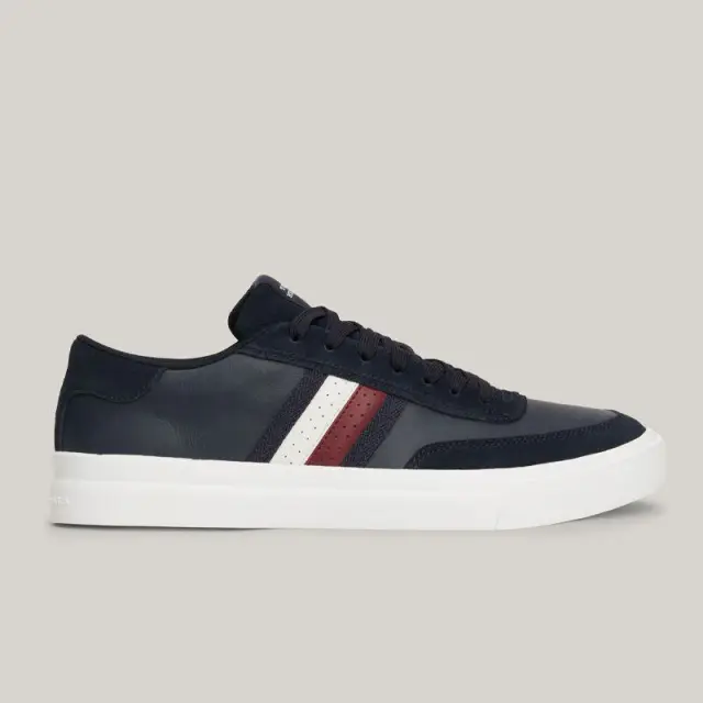Tommy Hilfiger – Ανδρικά Sneakers Th Cupset Rwb Lth FM0FM04975-DW5 Μπλε Ναυτικό - 45