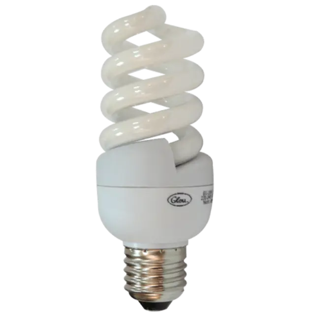 GLOU, Λάμπα Οικονομίας Spiral T3 20W 230V E27 AC Κόκκινη