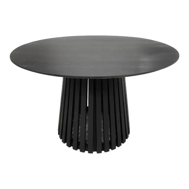 Τραπέζι Kenda I pakoworld mindi ξύλο μαύρο Φ120x75εκ