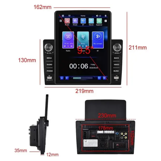 Οθόνη αυτοκινήτου 9.5" HD αφής 2DIN 2+32G 9582Α - Car multimedia player touch screen universal 014373 3