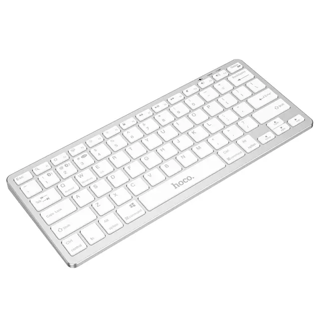 Ασύρματο Mini Πληκτρολόγιο Hoco GM32 Wisdom 78 Πλήκτρα 2.4GHz+Bluetooth v5.0 Ασημί 3