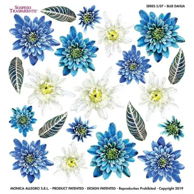 Τυπωμένo φύλλο-Ζελατίνη για Sospeso, Blue Dahlia