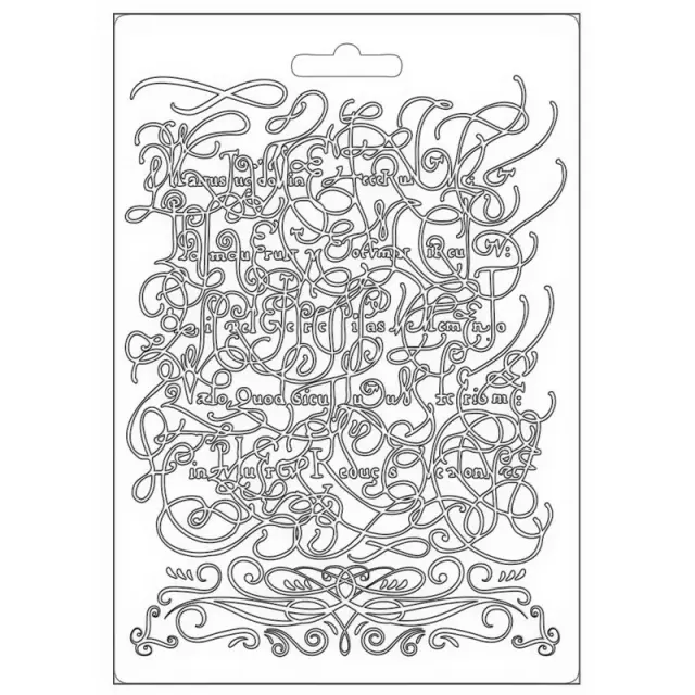 Καλούπι εύκαμπτο A5, 15x21cm, Stamperia, Romantic Garden House, Calligraphy