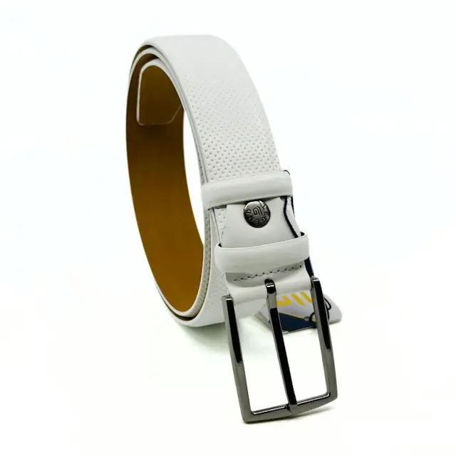 Λευκή Δερμάτινη Ζώνη Nubuck 3,5 cm 2