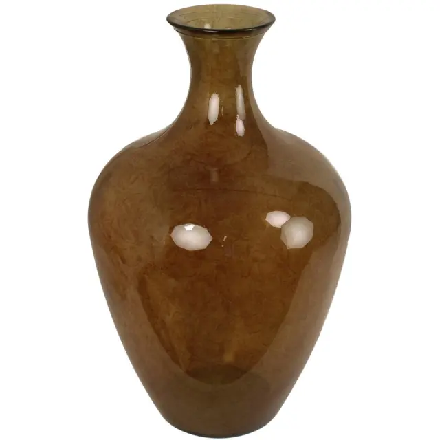 Βάζο Καφέ Ανακυκλωμένο Γυαλί 40x40x65cm
