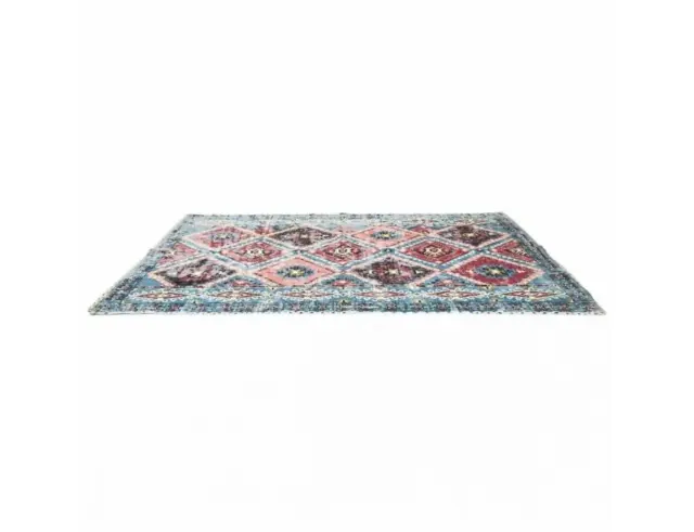 Χαλί Ορθογώνιο ethnic Agra Home Deco Factory από Βαμβάκι, με διαστάσεις 120x170cm - Πολύχρωμο TX9330