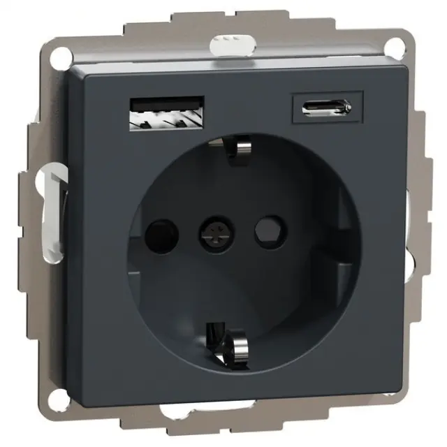 Merten, Schu SO w USB A+C 3A TPb ant