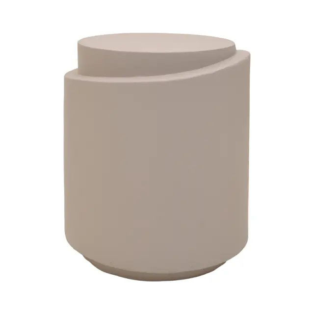 Βοηθητικό τραπέζι Fortox pakoworld MGO cappuccino Φ40x49.5εκ 2