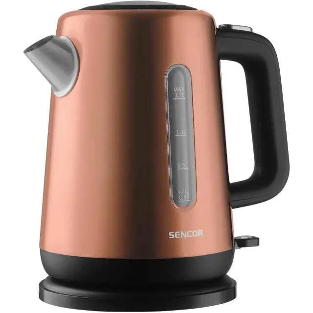 Βραστήρας Sencor SWK 1752CO Premium 360° STRIX 1.7lt 2200W απο Ανοξείδωτο Ατσάλι και Δείκτη Στάθμης Copper