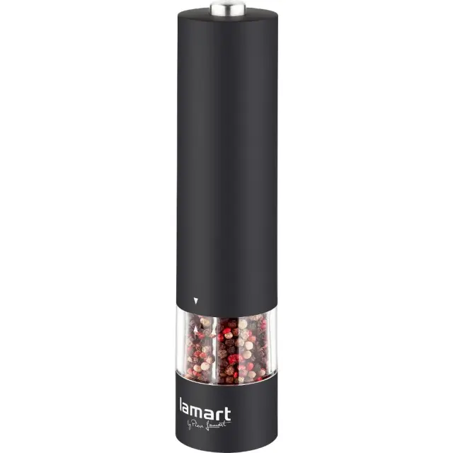 Ηλεκτρικός Μύλος Μπαχαρικών Lamart LT7021 60ml 4xAA με Rubber Επίστρωση και Φωτισμό Μαύρος