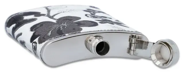 Hip Flask Φλασκί Ποτού Black Flower (F3310) - 180ml 2