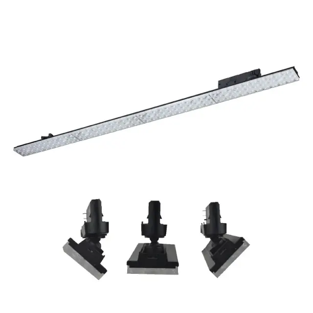 LED ΚΙΝΗΤΟ ΦΩΤΙΣΤΙΚΟ ΡΑΓΑΣ 230V AC 40W 5600LM 4000K 3-PHASE 90° Ra90 5YRS ΜΑΥΡΟ / MARK4040B4M