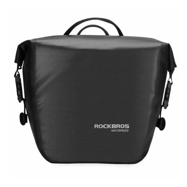 Rockbros AS-003-1BK Waterproof Bicycle Bag with Shoulder Strap Front/Rear Mounting 10-14L Black