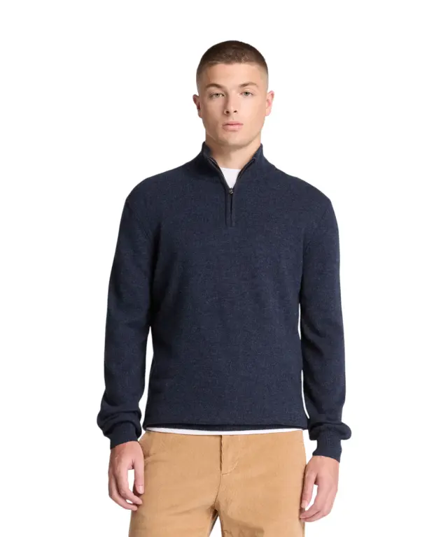 Timberland - Ανδρικό Πουλόβερ Jaffrey Wool Quarter-Zip Jumper TBC0YHA1-475 Μπλε Σκούρο 2