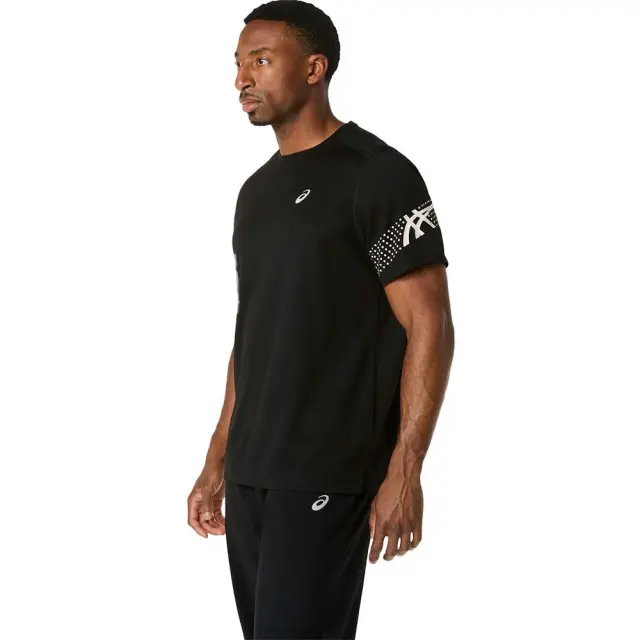 Asics Men's Icon Shortsleeve Top Μαύρο 2011D458-001 (Asics) - Large
