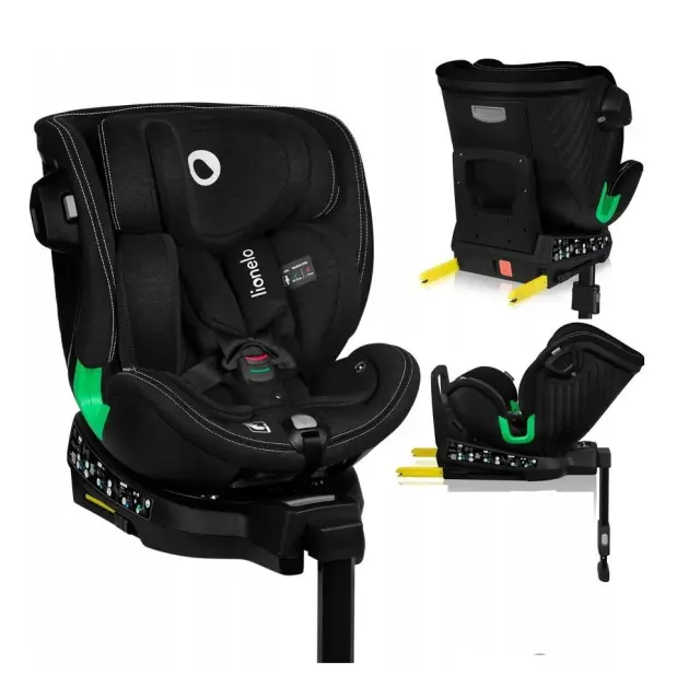 Lionelo Harmony i-Size isofix κάθισμα αυτοκινήτου 360° Black Carbon Bamboo 40-150 cm