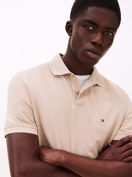 Tommy Hilfiger Aνδρικό Polo σε Χρώμα Μπεζ Μπεζ 2