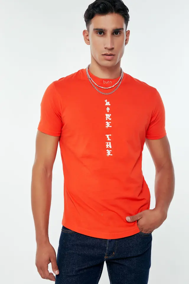 T-Shirt Burn Πορτοκαλί