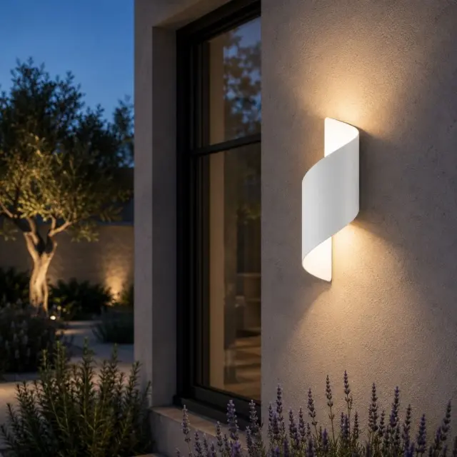 LED Απλίκα Τοίχου Up-Down APOLLO 2X5Watt IP54 Λευκό VIV004698