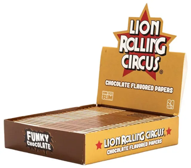 Lion Rolling Circus Χαρτάκια 32φ. King Size - Σοκολάτα (Funky Chocolate) 2