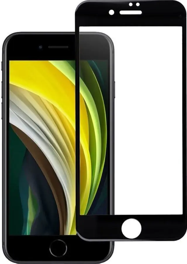 Tempered Glass Blue Star 5D Full Glue Full Face 4,7" Black (iPhone SE 2022 / 2020 / 8 / 7) 2