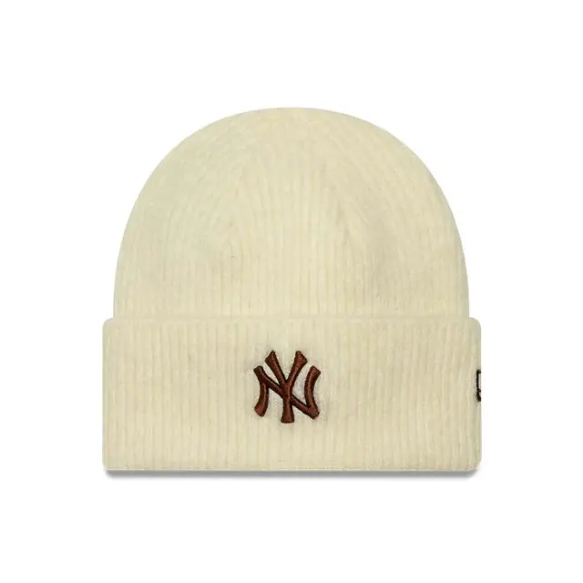 New Era Women's Wide New York Yankees Beanie Εκρού 60915815 (New Era) - One Size