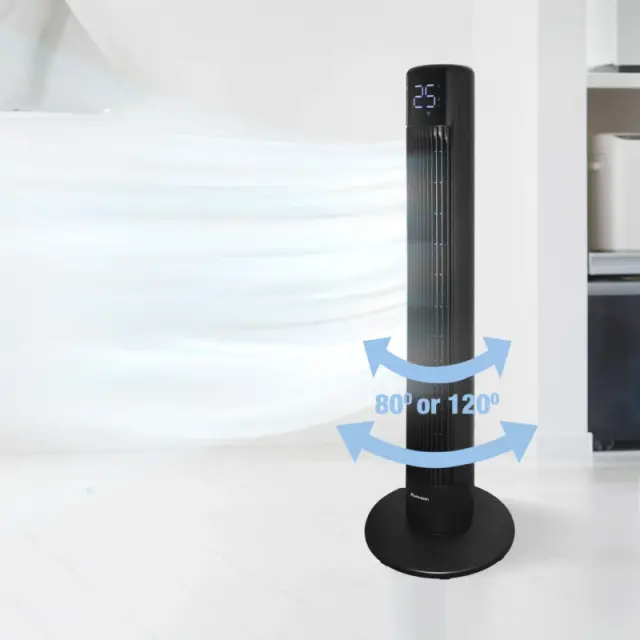 Rohnson R-8110 EcoFlow Ανεμιστήρας Πύργος 30W με Ιονιστή και Τηλεχειριστήριο Μαύρος 2