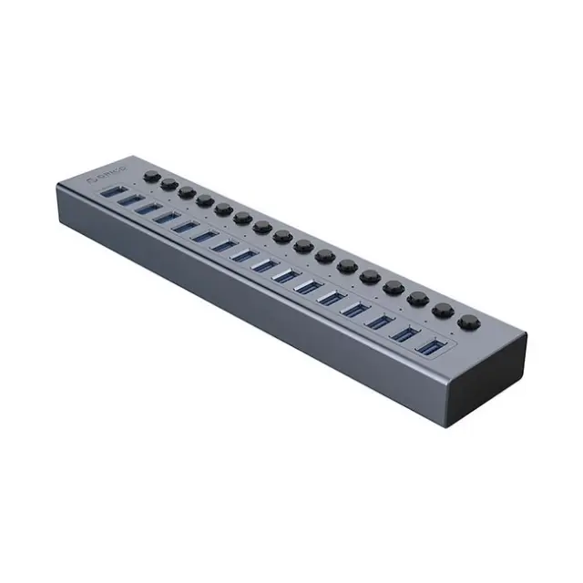 Orico USB Hub BT2U3-16AB 16x USB-A 3.0 with Switches Gray