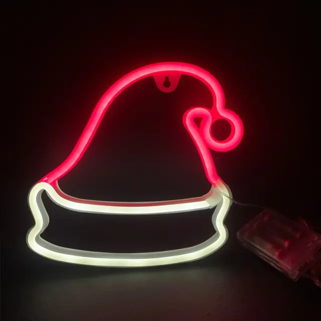 ΚΑΠΕΛΟ, 114 NEON LED ΛΑΜΠΑΚΙΑ ΜΕ ΜΠΑΤΑΡΙΑ (3xAA)/USB, ΚΟΚΚΙΝΟ & CW, IP20, 19x2x22cm / X04004321