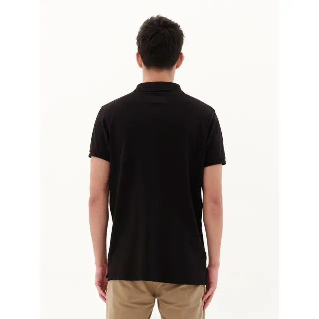 Emerson Men's Garment Dyed Polo (231.EM35.69GD-Black) - Μαύρο - S 3