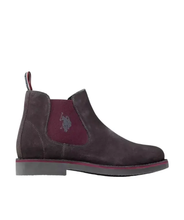 U.S. Polo Assn. - Ανδρικά Μποτάκια Σουέτ με λάστιχο MUST001/MBS2-DGR001 Γκρι