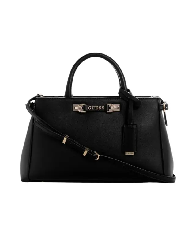 Guess - Γυναικεία Τσάντα Χειρός Lefia Satchel HWBG9644060-BLA Μαύρο