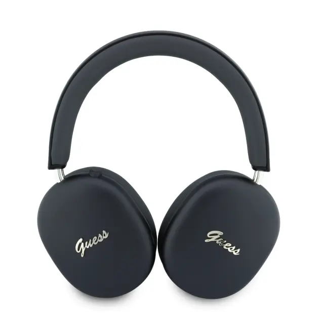 Guess Metallic Finish Gold Script Logo ENC Wireless Headphone Black 3