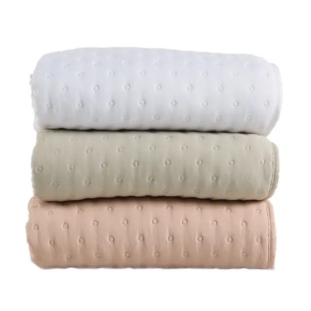 Κουβερλί 160x240 Μονό Happy Das Home 9658 White 100% Microfiber 3