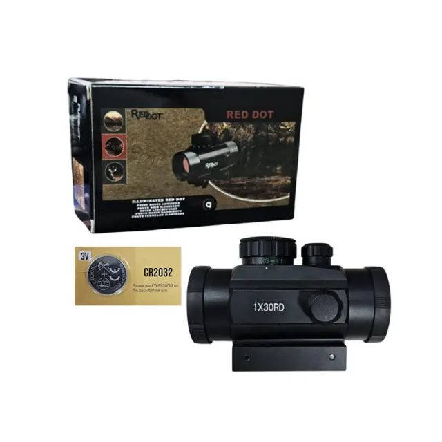 Διόπτρα Red Dot 1x30RD με Φωτιζόμενο Στόχο & Μπαταρία - Red Dot 0192009