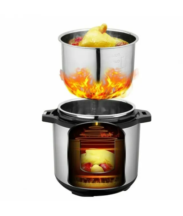 Hoomei HM-5322 Πολυμάγειρας 900W με Χωρητικότητα 5lt Ασημί 3