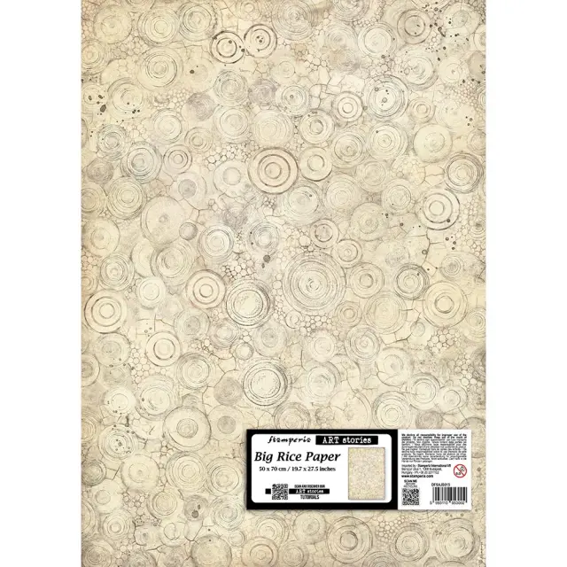 Ριζόχαρτο μεγάλου μεγέθους ντεκουπάζ Stamperia 50x70cm, All Around, Κύκλοι