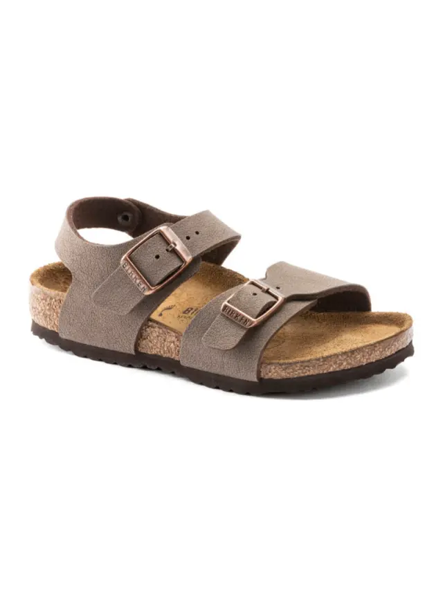 Birkenstock Πέδιλα Παιδικό Birko-Flor(ανθεκτικό υλικό της Birkenstock-επιτρέπει την επαφή με το νερό) Καφέ BIR/NEW YORK KIDS 087783 MOCCA 2