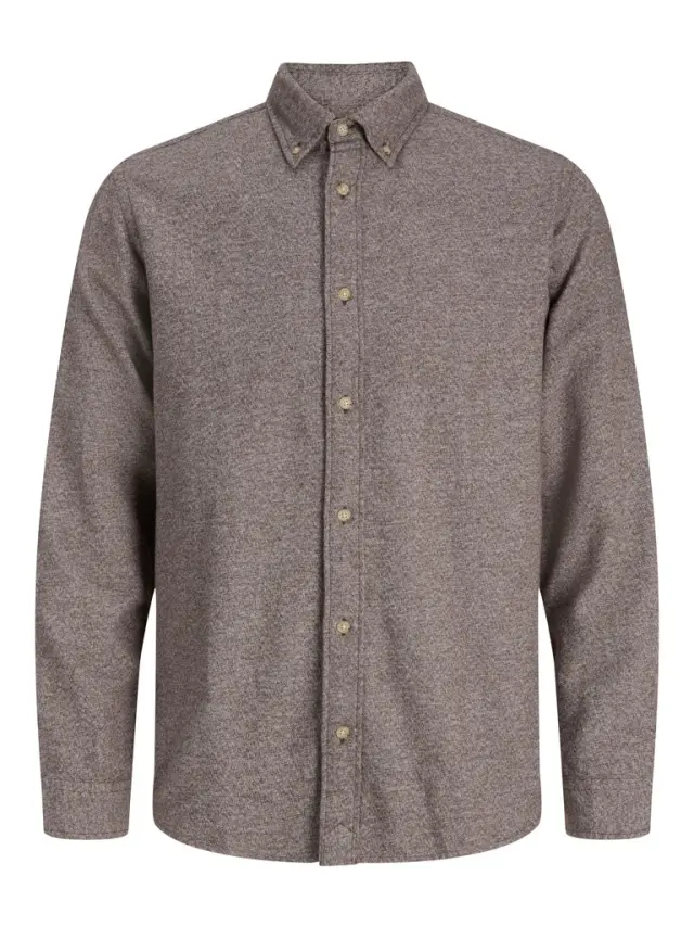 JPRBLUHARVEY TWILL SOLID L/S SHIRT SN - Hot Fudge