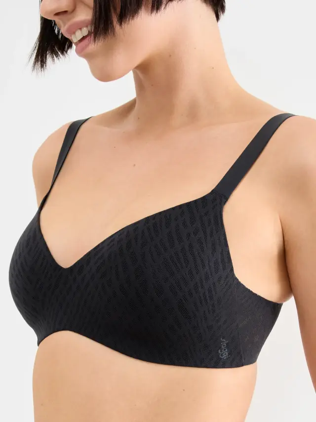 Sloggi Σουτιέν Zero Feel Bliss The Up T-Shirt Bra Μαύρο 3